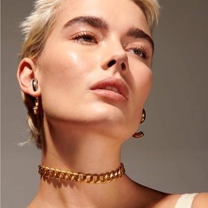 DEMARSON ADJUSTABLE NADIA CHAIN SLIDER NECKLACE (Originally $350)